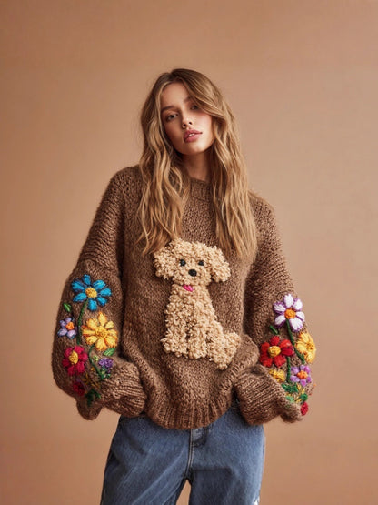 Grace | Patchwork Sweater with Crew Neck and Long Sleeves