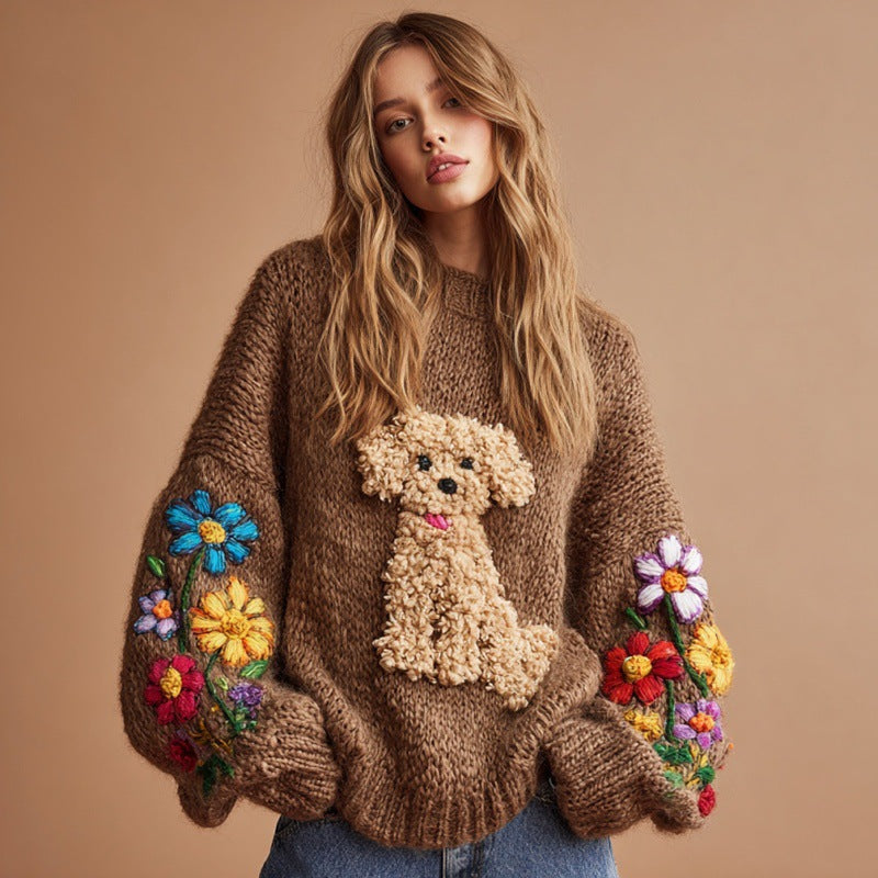 Grace | Patchwork Sweater with Crew Neck and Long Sleeves
