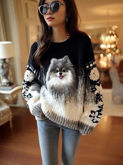 Grace | Patchwork Sweater with Crew Neck and Long Sleeves