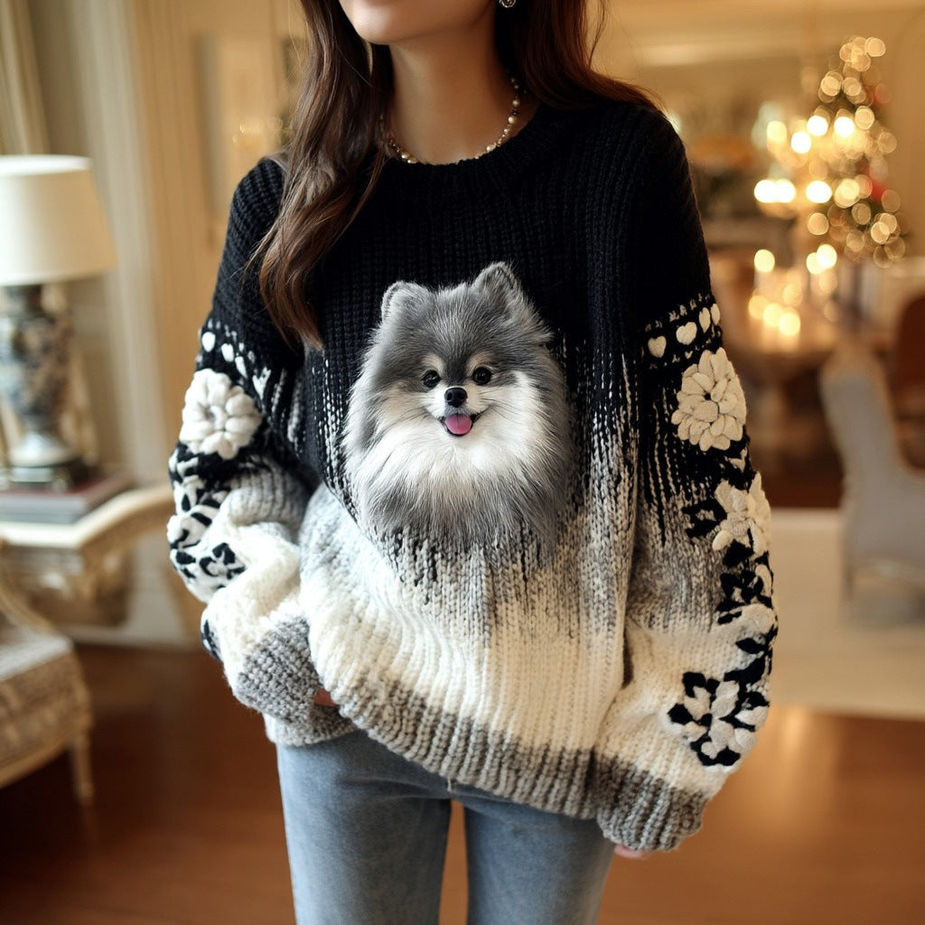 Grace | Patchwork Sweater with Crew Neck and Long Sleeves