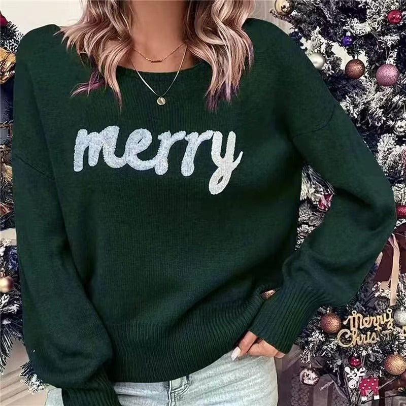 Grace | Patchwork Sweater with Crew Neck and Long Sleeves